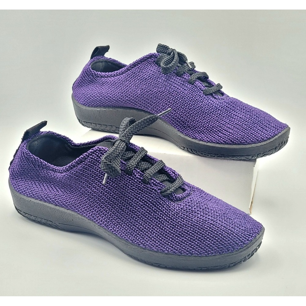 Arcopedico Classic Knit Lace Up Comfort Shoes Purple Women's EU 39 US 8.5 Vegan